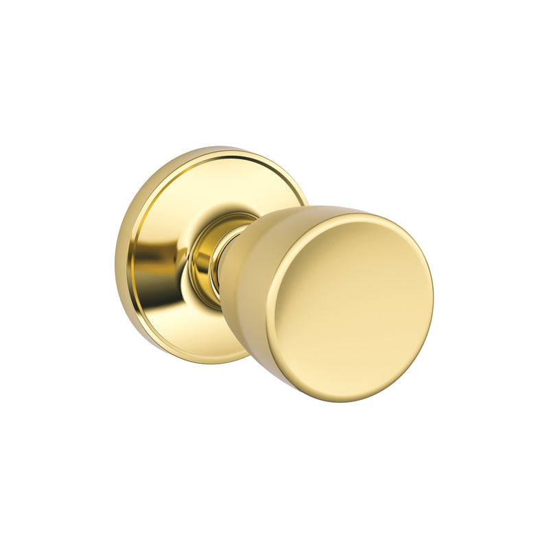 SCHLAGE - Schlage Byron Bright Brass Passage Knob Right or Left Handed