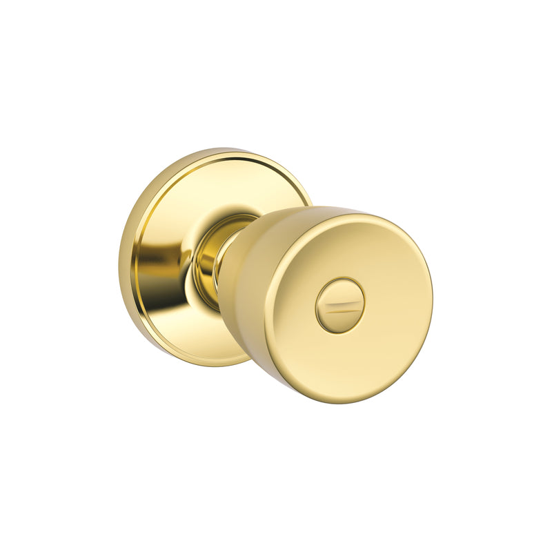 SCHLAGE - Schlage Byron Bright Brass Bed and Bath Knob Right or Left Handed