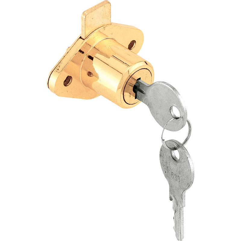 PRIME-LINE - Prime-Line Bright Brass Bronze Steel Cabinet/Drawer Lock