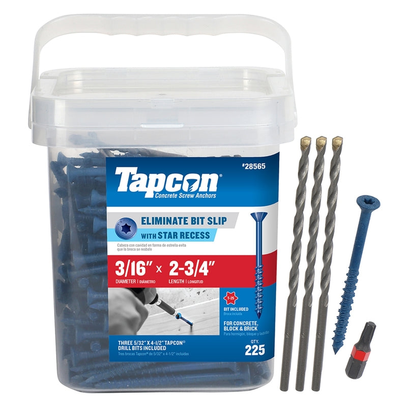 TAPCON - Tapcon 2-3/4 in. L Star Flat Head Concrete Screws 225 pk