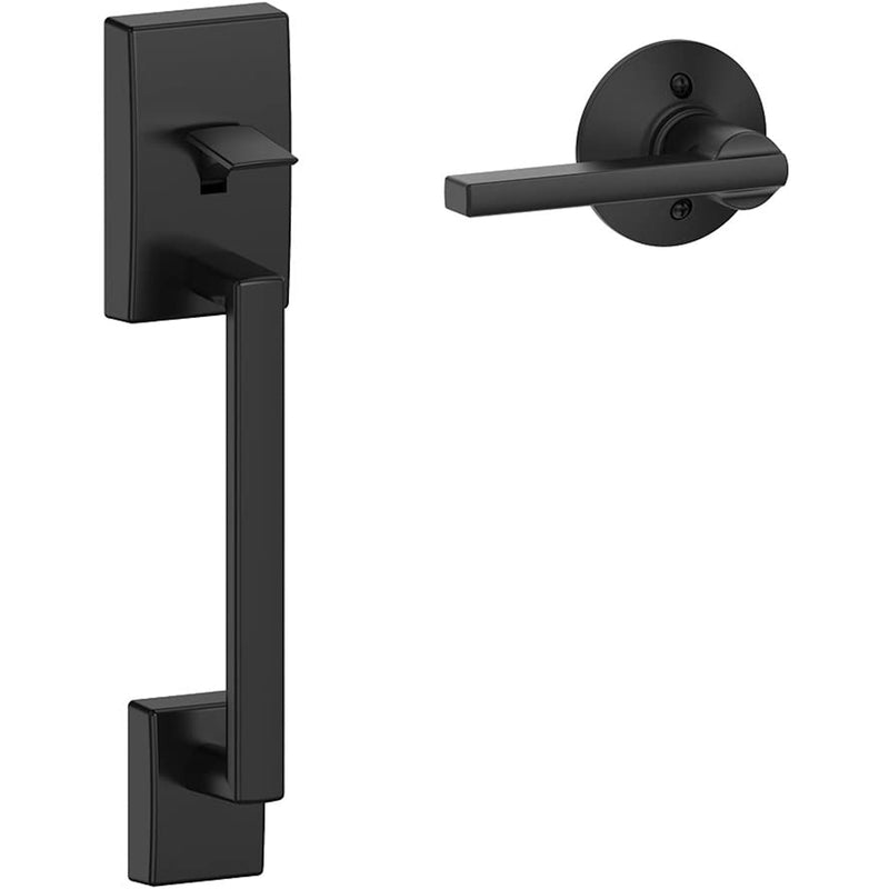 SCHLAGE - Schlage Century Matte Black Handleset 1-3/4 in.