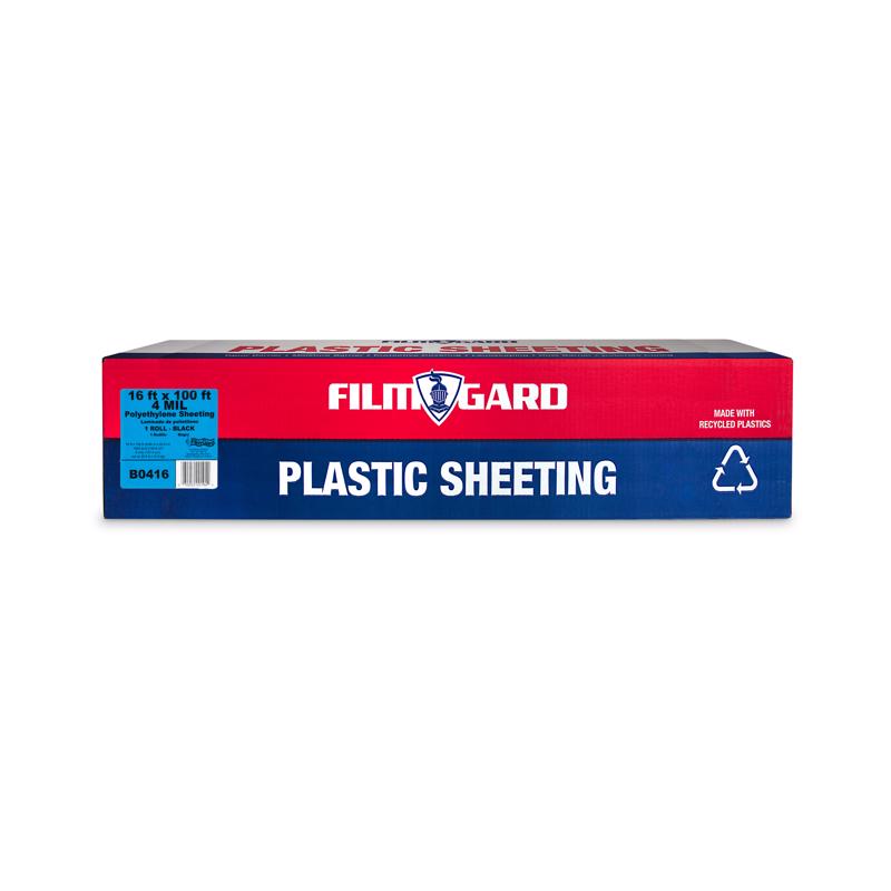 FILM-GARD - Film-Gard Plastic Sheeting 4 mil X 16 ft. W X 100 ft. L Polyethylene Black 1 pk