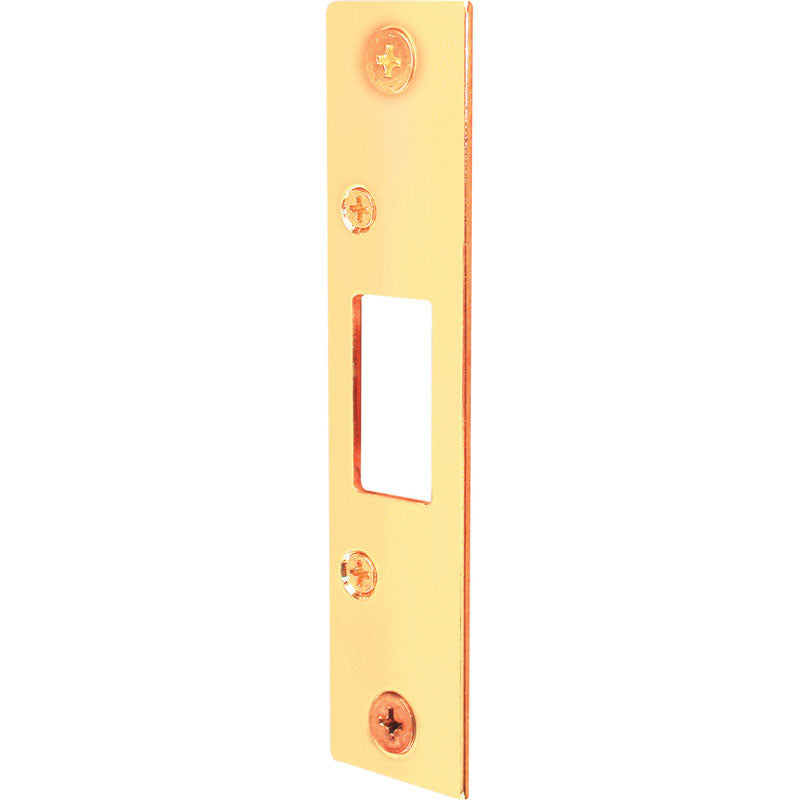 PRIME-LINE - Prime-Line 4.9 in. H X 1.1 in. L Brass-Plated Brass Steel Deadbolt Strike