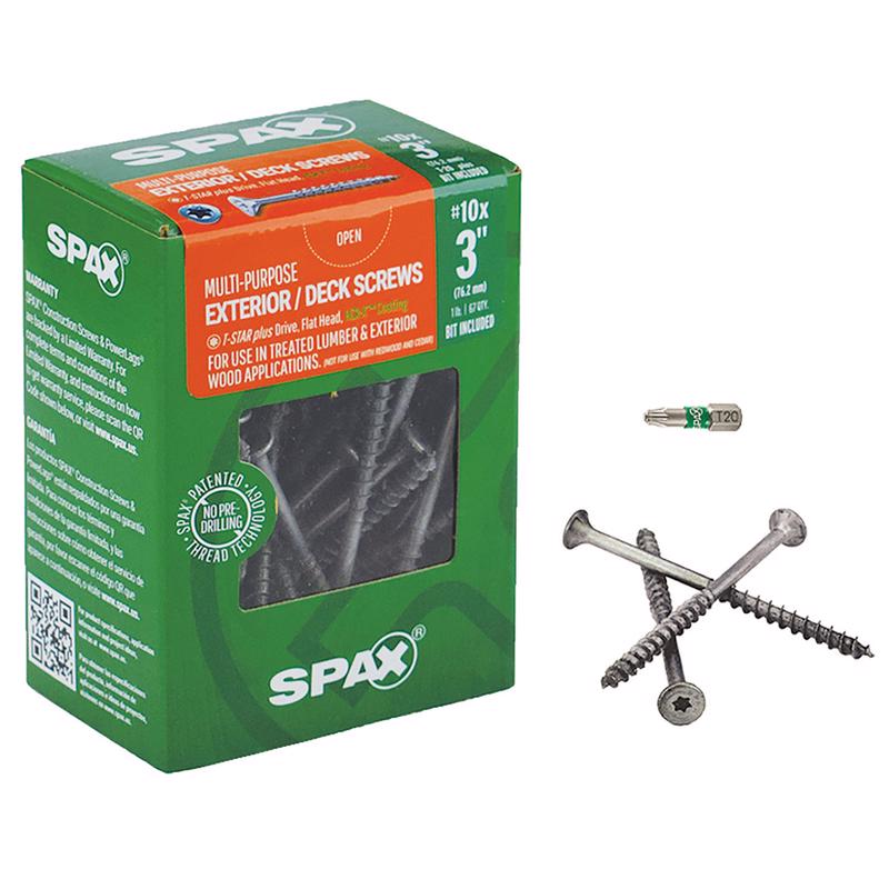 SPAX - SPAX Multi-Material No. 10 Label X 3 in. L T-20+ Flat Head Construction Screws 1 lb 67 pk