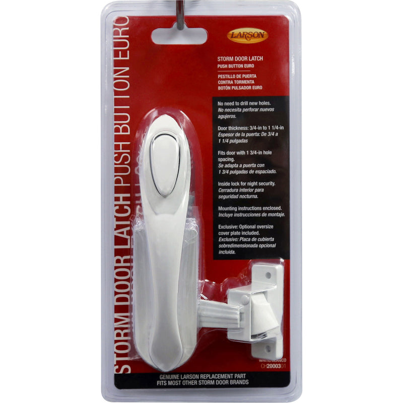 LARSON - Larson Euro White Zinc Push Button Latch 1 pk