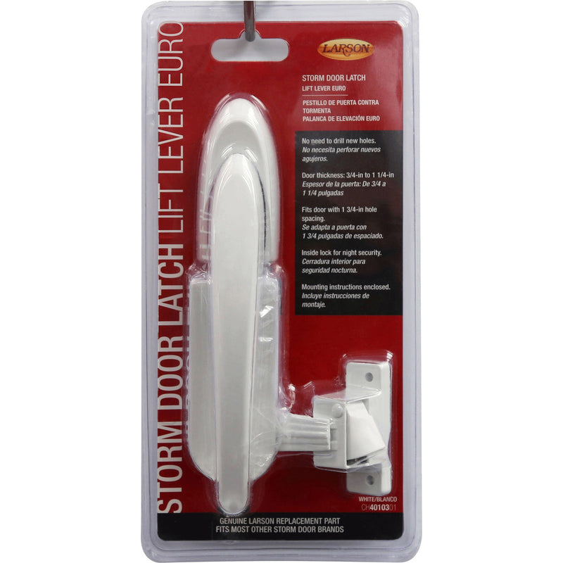 LARSON - Larson Euro White Zinc Lift Lever Latch 1 pk