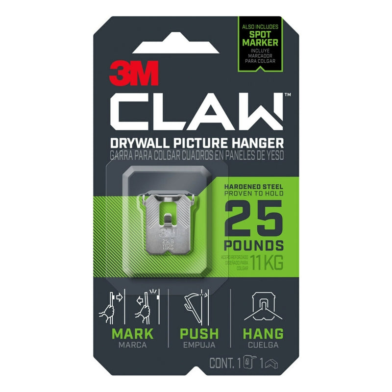 3M - 3M Claw Silver Drywall Picture Hanger 25 lb 1 pk