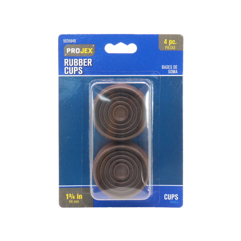 PROJEX - Projex Rubber Caster Cup Brown Round 1-3/4 in. W 4 pk