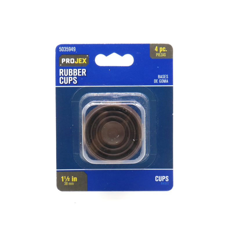 PROJEX - Projex Rubber Caster Cup Brown Round 1-1/2 in. W 4 pk