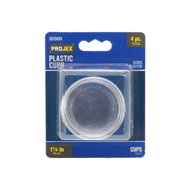 PROJEX - Projex Plastic Caster Cup Clear Round 1-7/8 in. W 4 pk