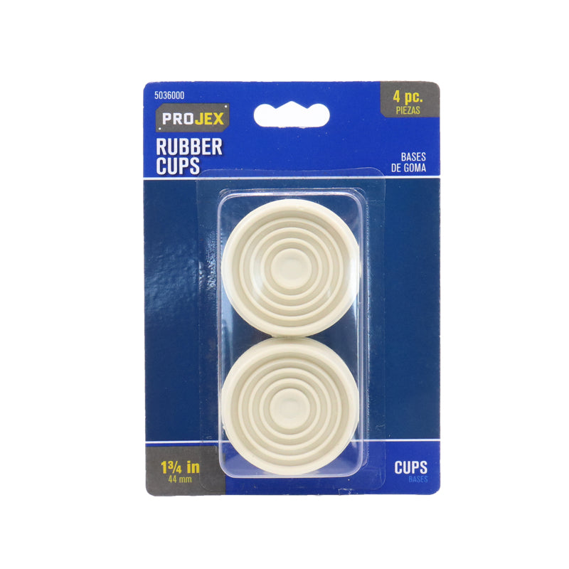 PROJEX - Projex Rubber Caster Cup White Round 1-3/4 in. W 4 pk