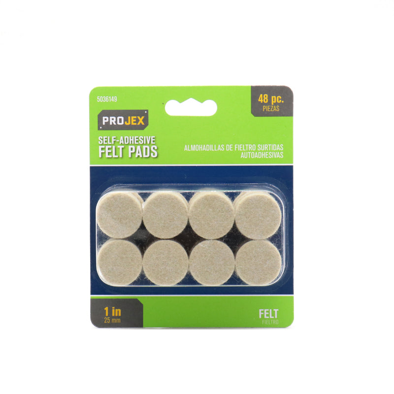 PROJEX - Projex Felt Self Adhesive Surface Pad Brown Rectangle 1/2 in. W X 4 in. L 8 pk [P0101]