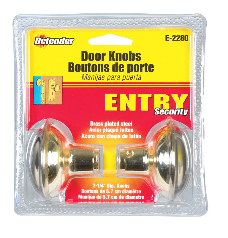 PRIME-LINE - Prime-Line Bright Brass Replacement Knobs Right or Left Handed