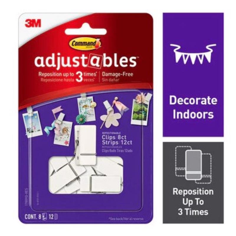 3M - 3M Command Adjustables White Small Picture Hanging Strips 1 oz 20 pk