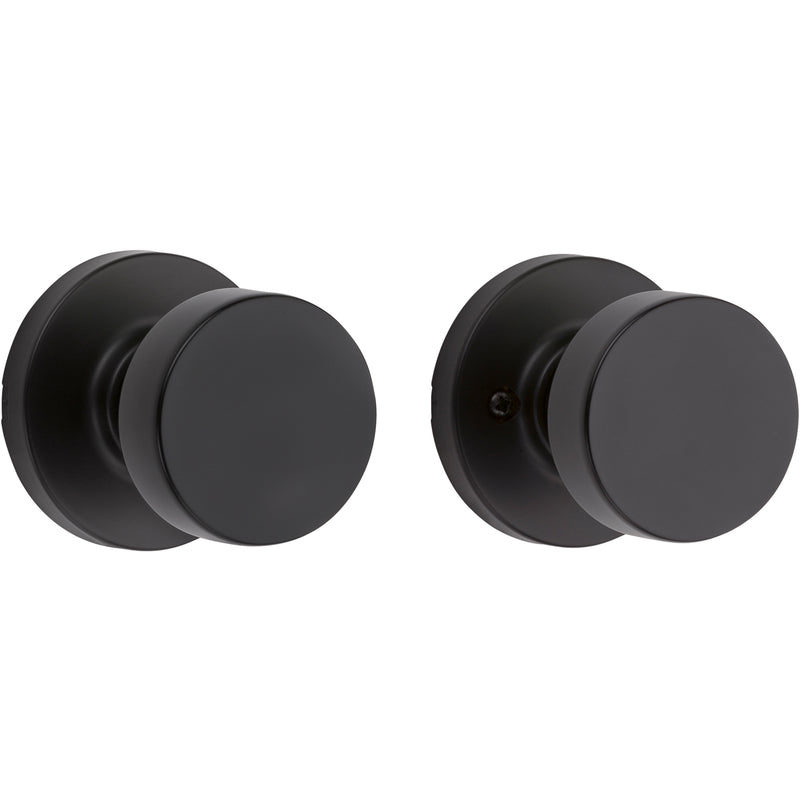 KWIKSET - Kwikset Signature Series Pismo Iron Black Knob Right or Left Handed [97200-887]