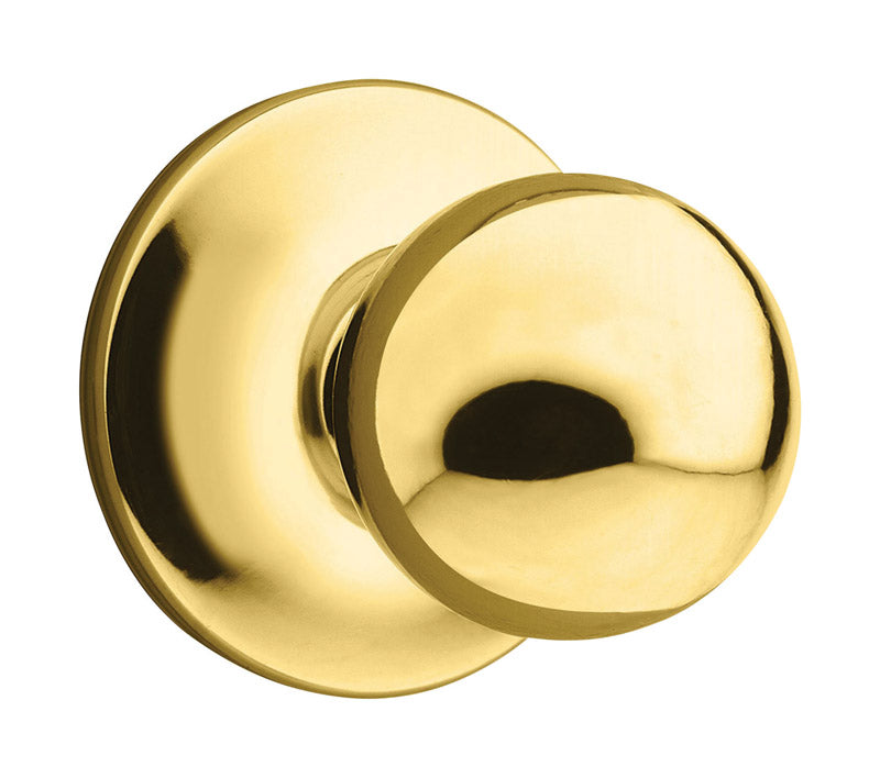 KWIKSET - Kwikset Polo Polished Brass Passage Lockset 1-3/4 in.