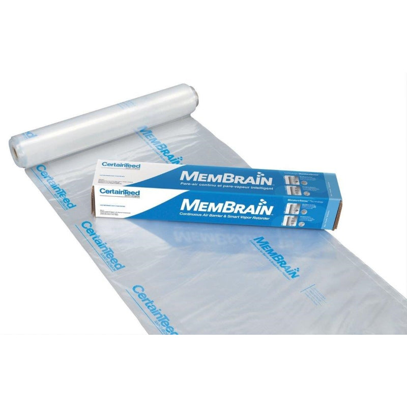 CERTAINTEED MEMBRAIN - CertainTeed MemBrain 8 ft. W X 100 ft. L Air Barrier and Smart Vapor Retarder Roll 833 sq ft