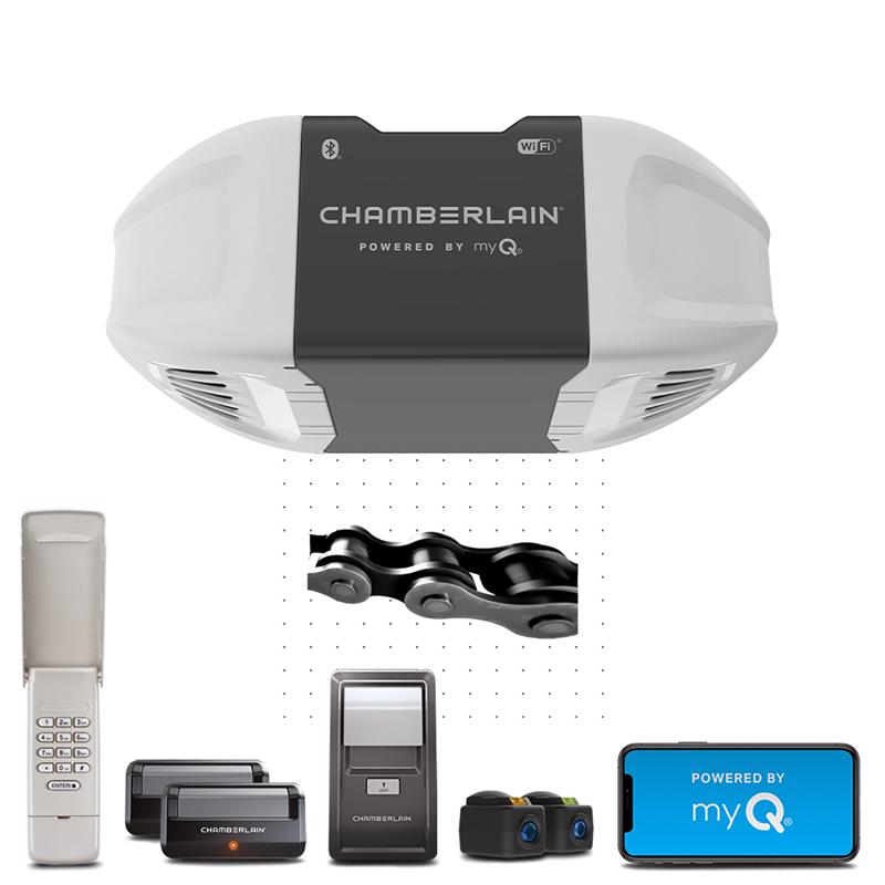 CHAMBERLAIN - Chamberlain 1/2 HP Chain Drive WiFi Compatible Smart Garage Door Opener