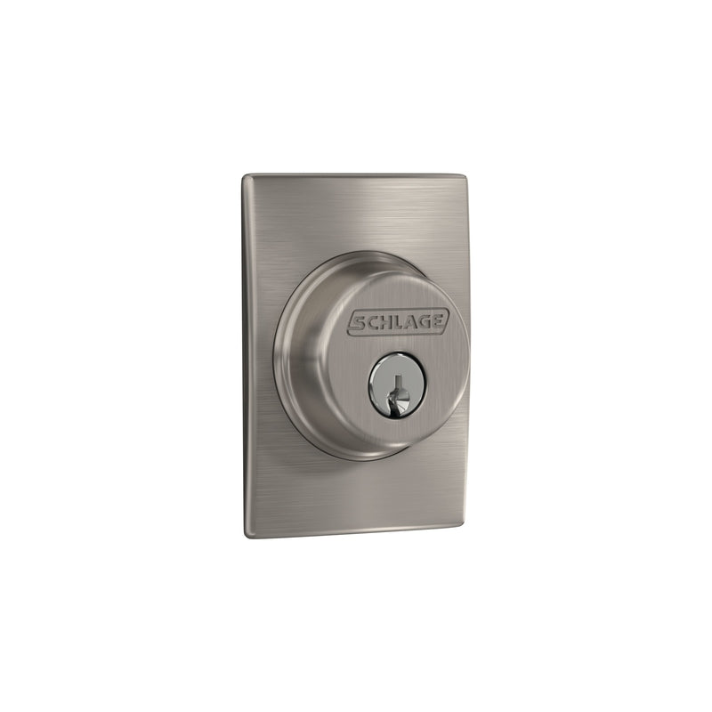 SCHLAGE - Schlage Century Satin Nickel Metal Deadbolt