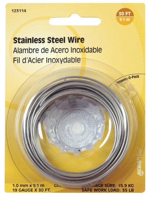 HILLMAN - Hillman 30 ft. L Stainless Steel 19 Ga. Wire - Case of 10