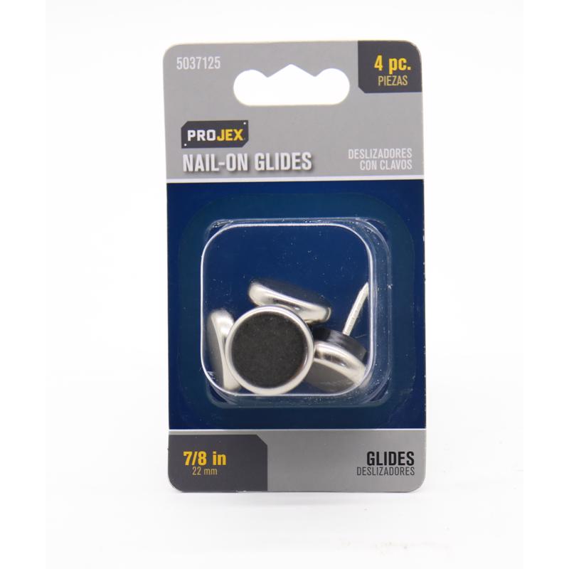 PROJEX - Projex Silver 7/8 in. Nail-On Nickel Chair Glide 4 pk