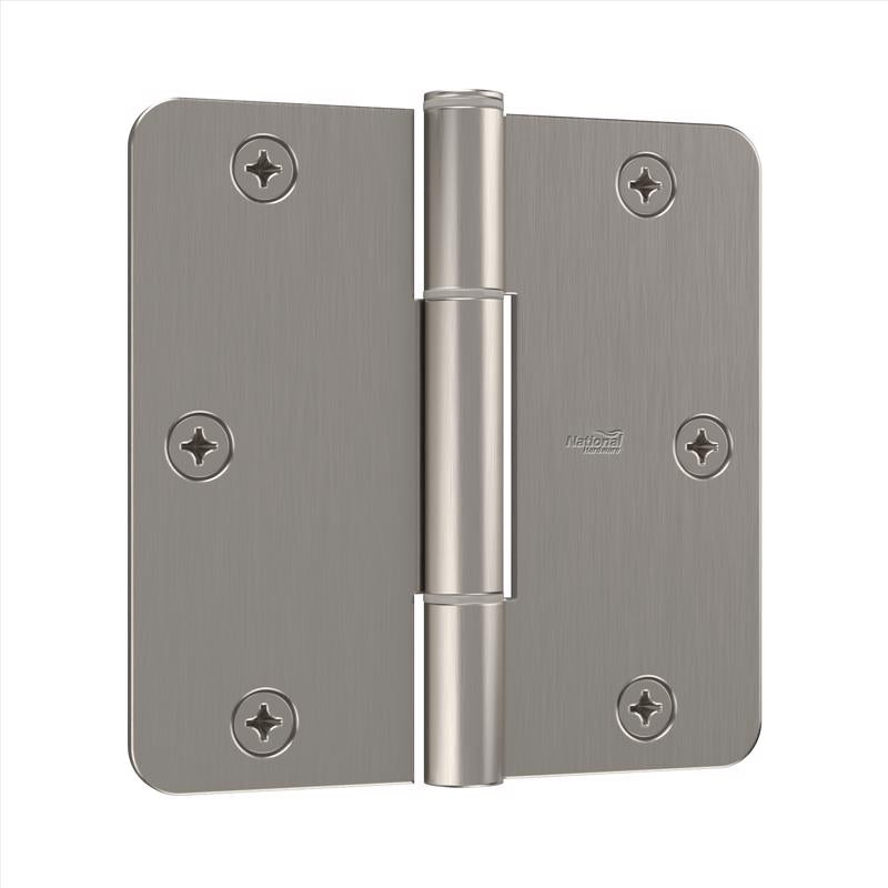 NATIONAL HARDWARE - National Hardware Squeak Guard 3.5 in. L Satin Nickel Door Hinge 3 pk [N830-450]