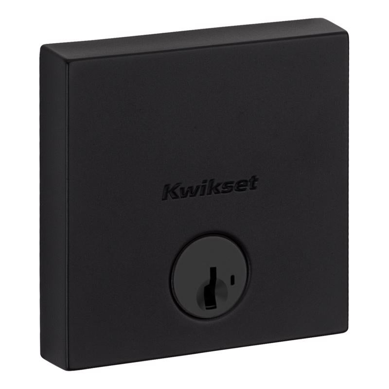 KWIKSET - Kwikset Downtown Matte Black Zinc Single Cylinder Smart Key Deadbolt