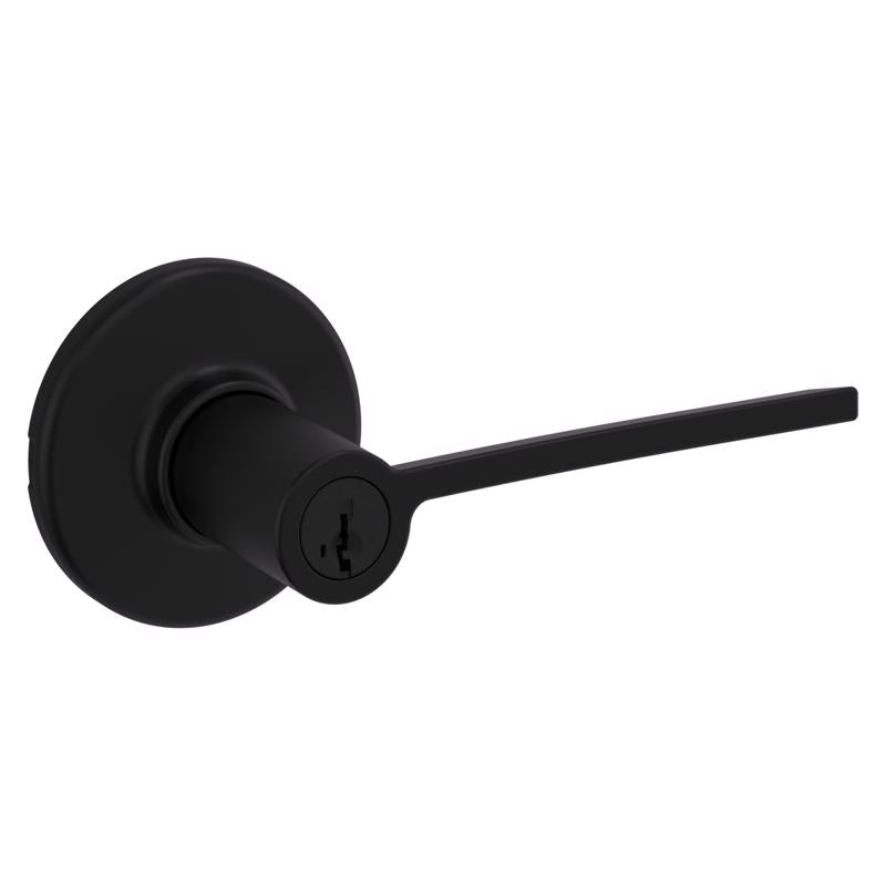 KWIKSET - Kwikset Ladera Matte Black Keyed Entry Lever 2-3/4 in.