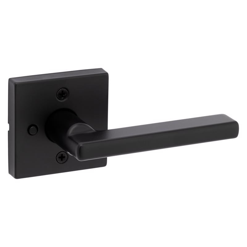 KWIKSET - Kwikset Halifax Matte Black Bed and Bath Lever Right or Left Handed