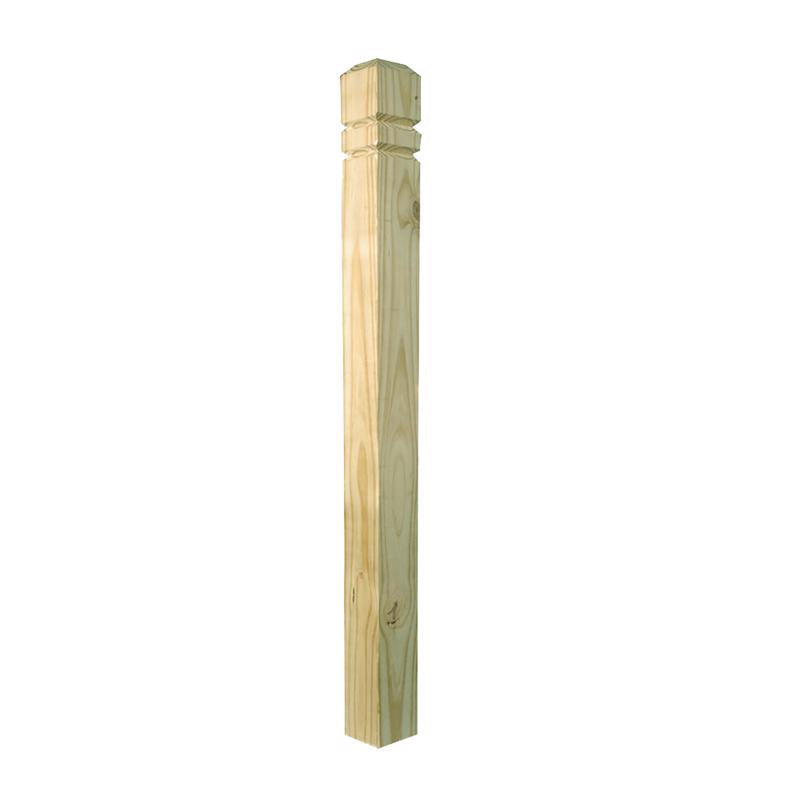 PROWOOD - ProWood 4 in. X 4 in. W X 4.5 ft. L Southern Yellow Pine Double V-Groove Deck Post #2/BTR Grade