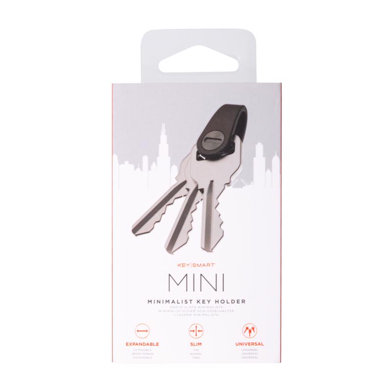 KEYSMART - KeySmart Stainless Steel Black Minimalist Key Holder