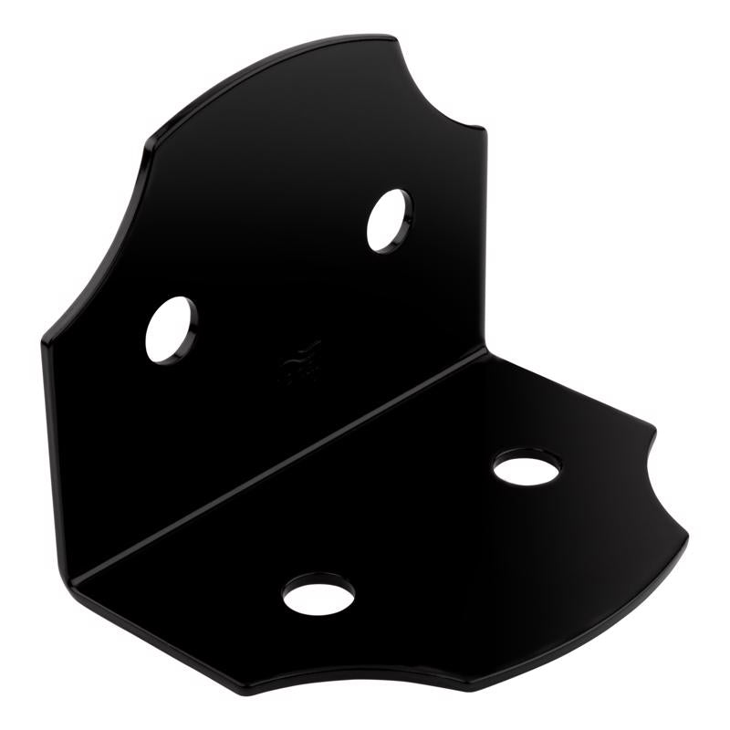 NATIONAL HARDWARE - National Hardware Hartley 3.5 in. H X 5 in. W X 3.5 in. D Black Steel Flat Corner Brace