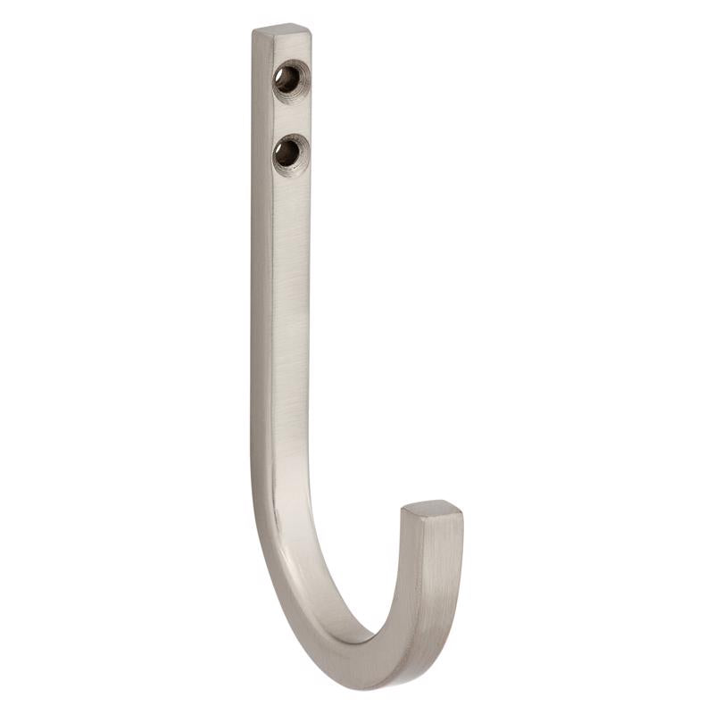 NATIONAL HARDWARE - National Hardware Reed Medium Satin Nickel Steel 4 in. L Hook 60 lb 1 pk