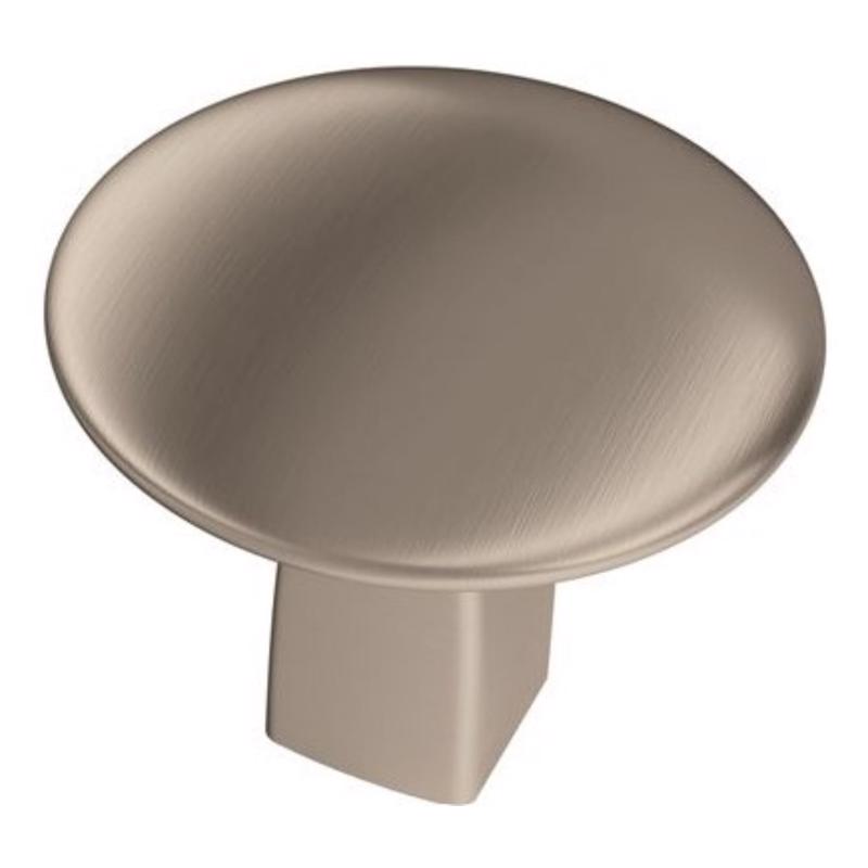 AMEROCK - Amerock Riva Oval Cabinet Knob 1-1/4 in. D 1-1/16 in. Satin Nickel 1 pk - Case of 25