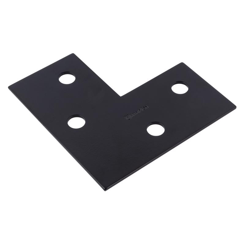 HAMPTON - Hampton 6 in. H X 6 in. W X 1/8 in. D Black Steel Corner Plate