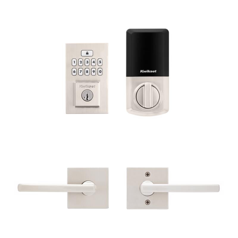 KWIKSET - Kwikset SmartCode Satin Nickel Metal Electronic Deadbolt - Case of 2 [992600-004]