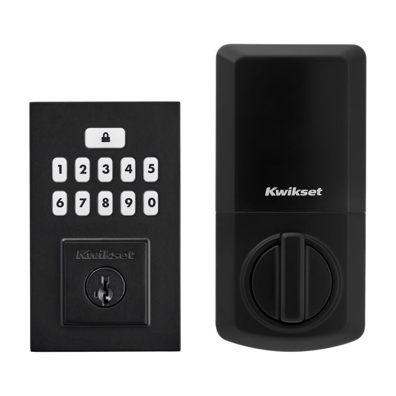 KWIKSET - Kwikset SmartCode Matte Black Metal Electronic Deadbolt - Case of 2