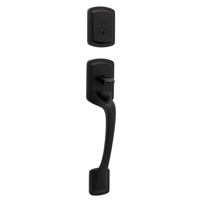 KWIKSET - Kwikset Prague Matte Black Entry Handleset 1-3/4 in.