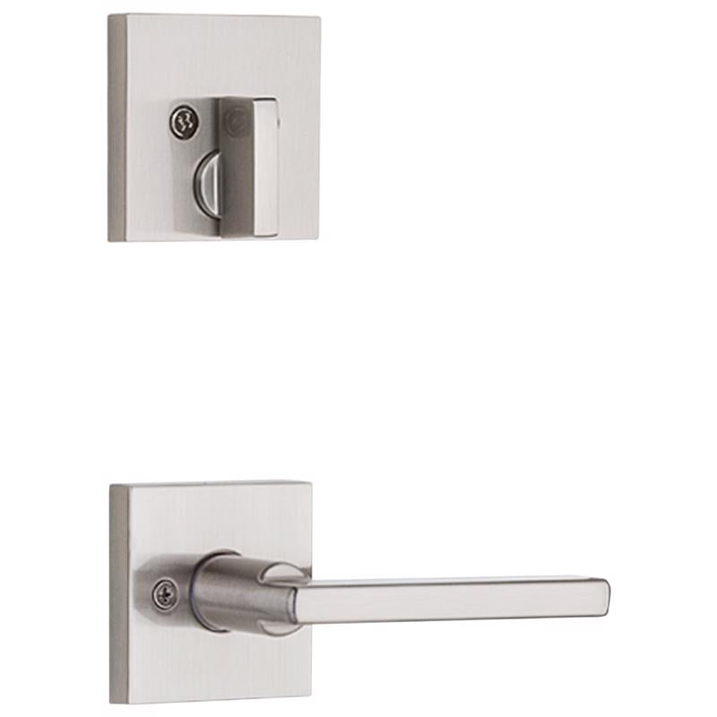 KWIKSET - Kwikset Vancouver Satin Nickel Entry Handleset 1-3/4 in.