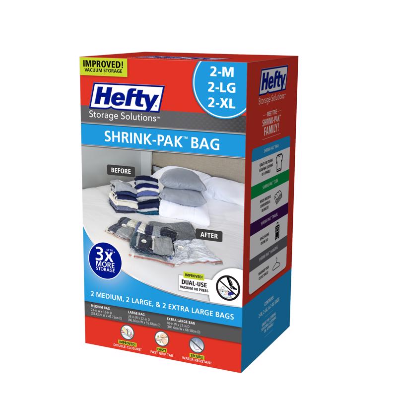 HEFTY - Hefty Shrink-Pak Clear Vacuum Cube Storage Bags - Case of 2 [HFT-7052463-2]