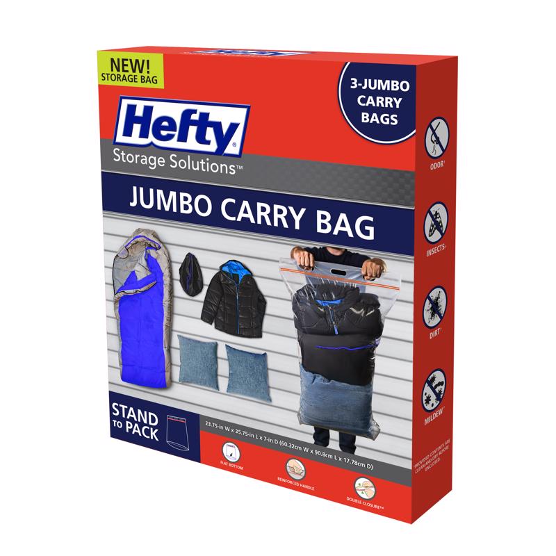 HEFTY - Hefty Clear Jumbo Carrying Bag - Case of 6