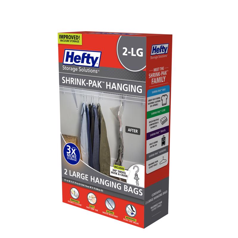 HEFTY - Hefty Shrink-Pak Clear Vacuum Cube Storage Bags - Case of 3 [HFTPDQ70834633]