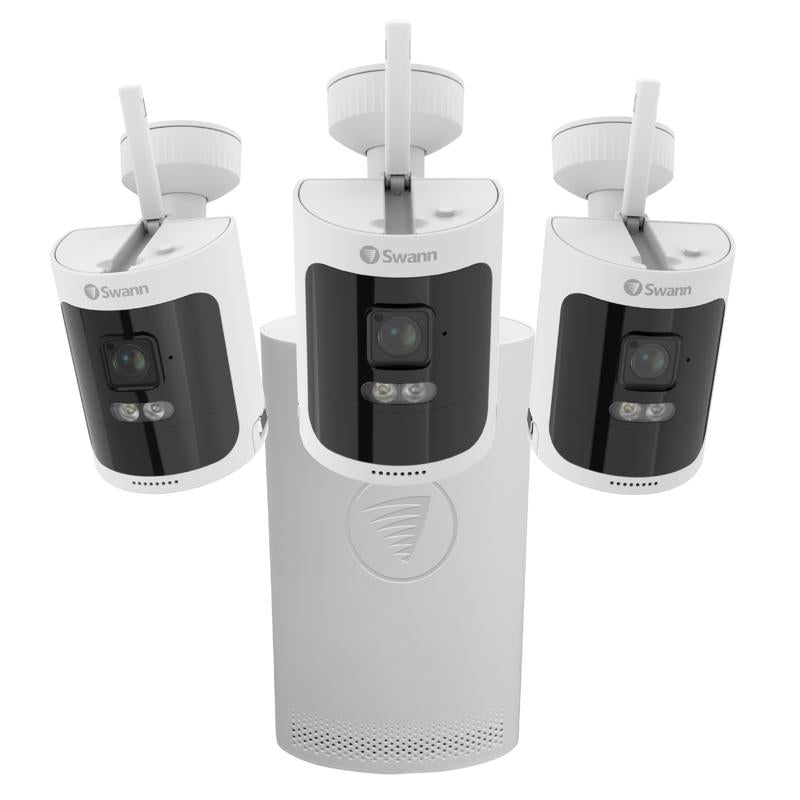 SWANN - Swann AllSecure600 Battery Powered Indoor and Outdoor Smart-Enabled NVR Security Camera System