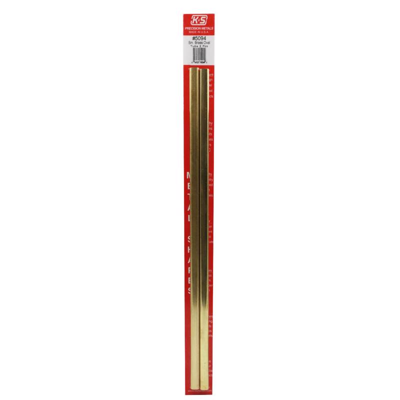 K&S - K&S .350 in. W X 12 in. L Oval Brass Tube 1 pk