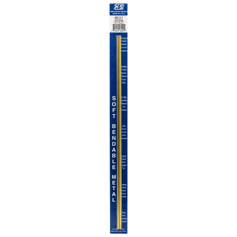 K&S - K&S 1/8 in. D X 12 in. L Round Brass Tube 2 pk