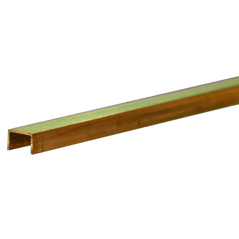 K&S - K&S 1/8 in. W X 12 in. L Rectangular Brass Tube 1 pk [9887]