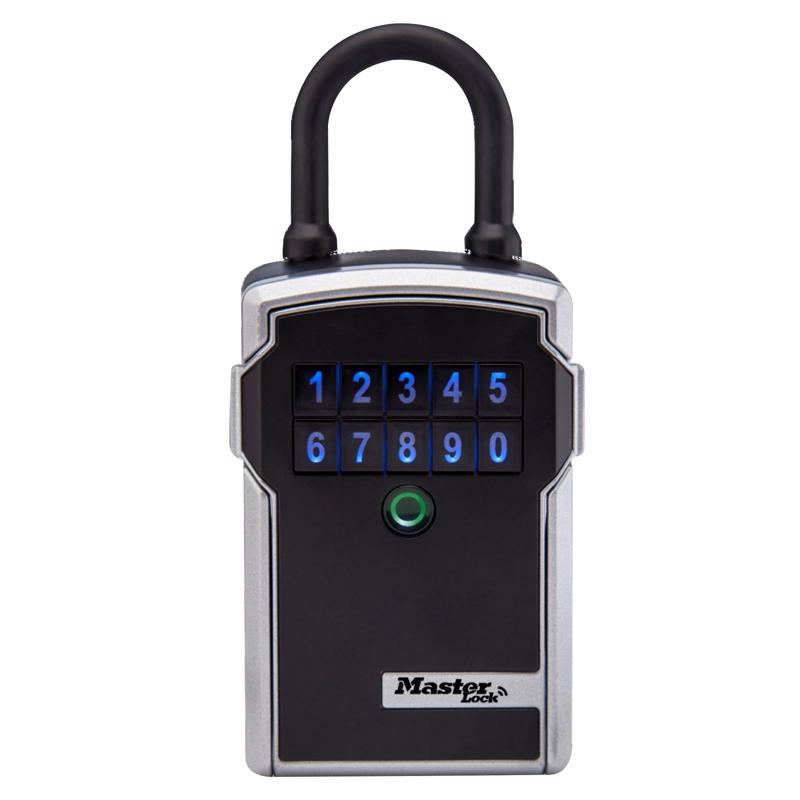 MASTER LOCK - Master Lock 7-13/64 in. H X 3-1/4 in. W X 2-5/16 in. L Metal Resettable Combination Bluetooth Lock B