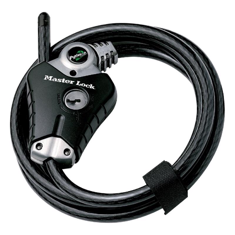 MASTER LOCK - Master Lock Python 2.8 in. H X 9 in. W X 6 ft. L Steel Key Cable Lock