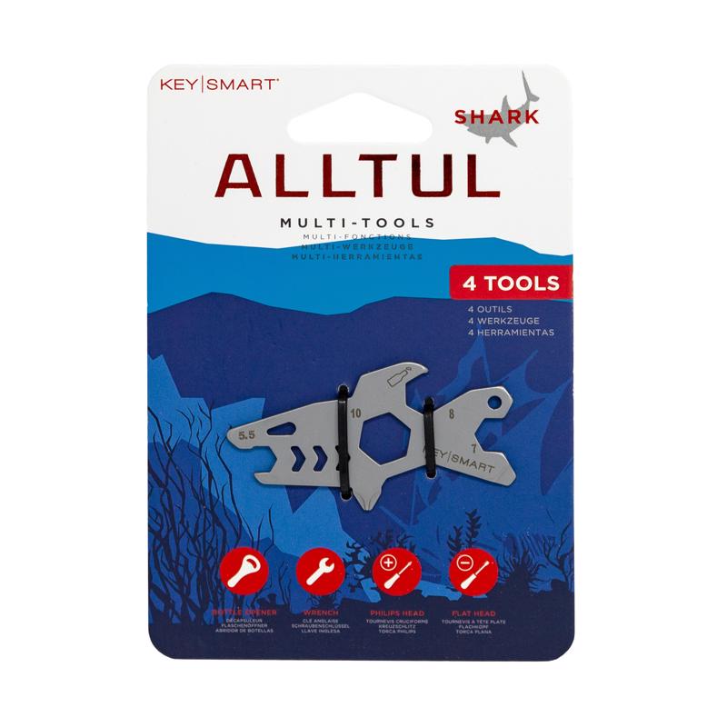 KEYSMART - KeySmart AllTul Stainless Steel Silver Shark Multi-Tool Key