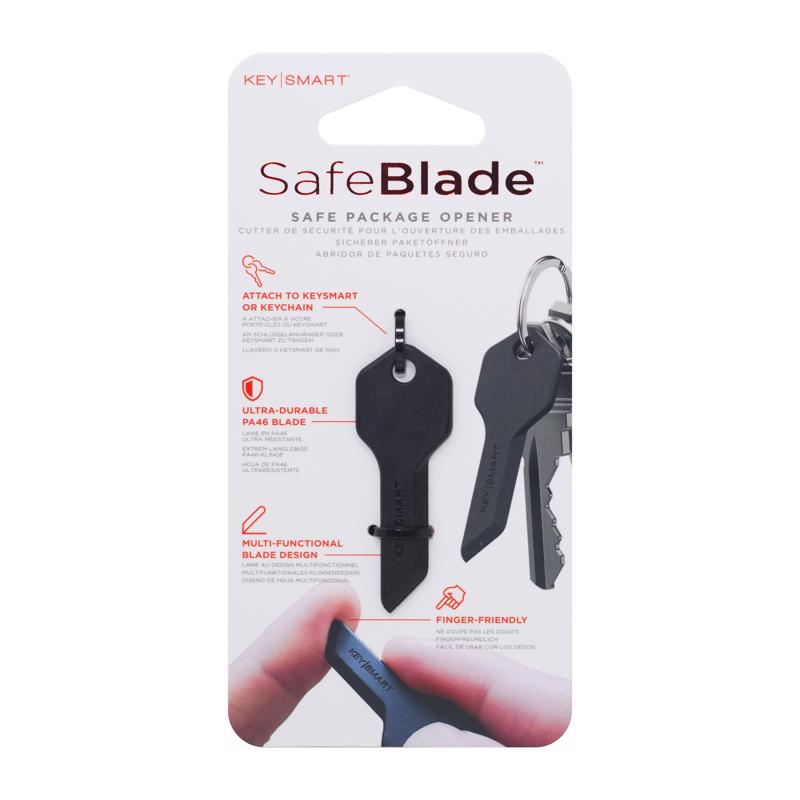 KEYSMART - KeySmart SafeBlade Plastic Black Keychain Knife